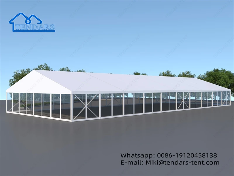 Lều khung chữ A-bán trong suốt 20×50m