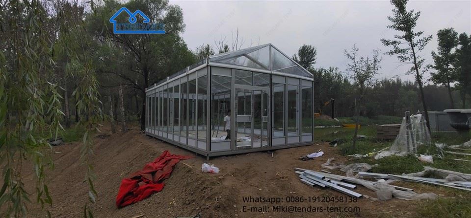 outdoor sunshade galss tent outdoor sunshade galss tent